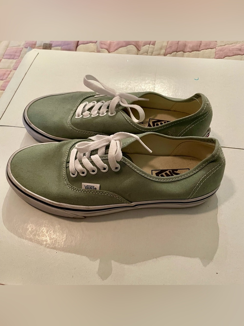 Vans Authentic “Iceberg Green” Canvas Low-Top Sneakers